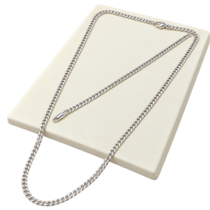 Corrente Grumet 90cm Prata 925 Masculina