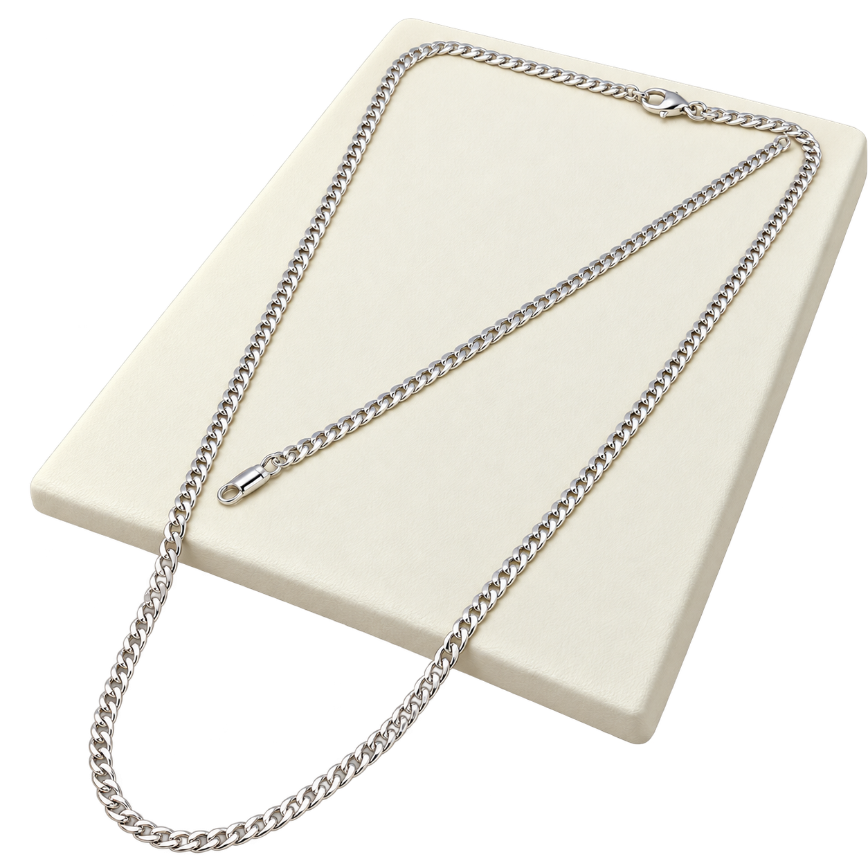 Corrente Grumet 90cm Prata 925 Masculina