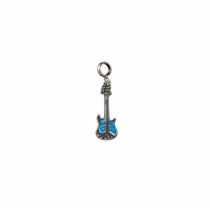 Berloque Guitarra Azul em Prata 925
